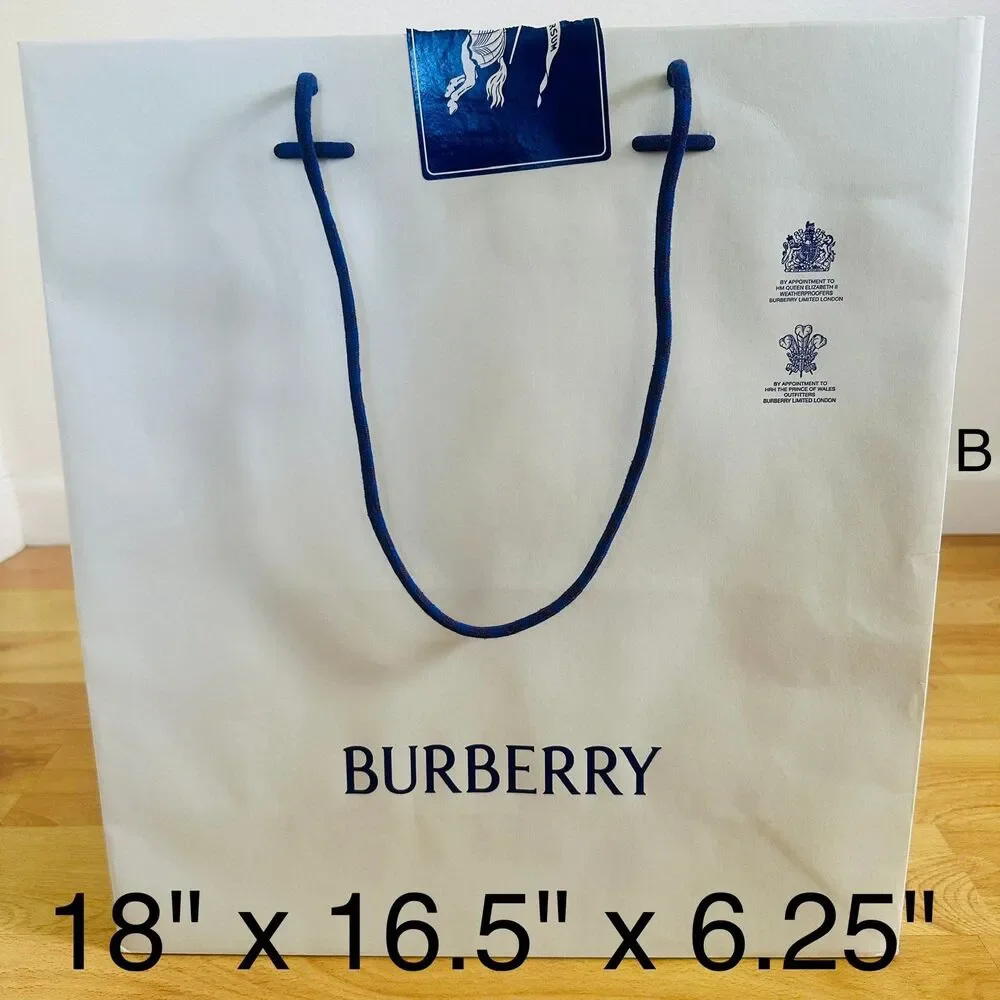 Burberry Paper Shopping Gift Bag Bundle - x2 large 18